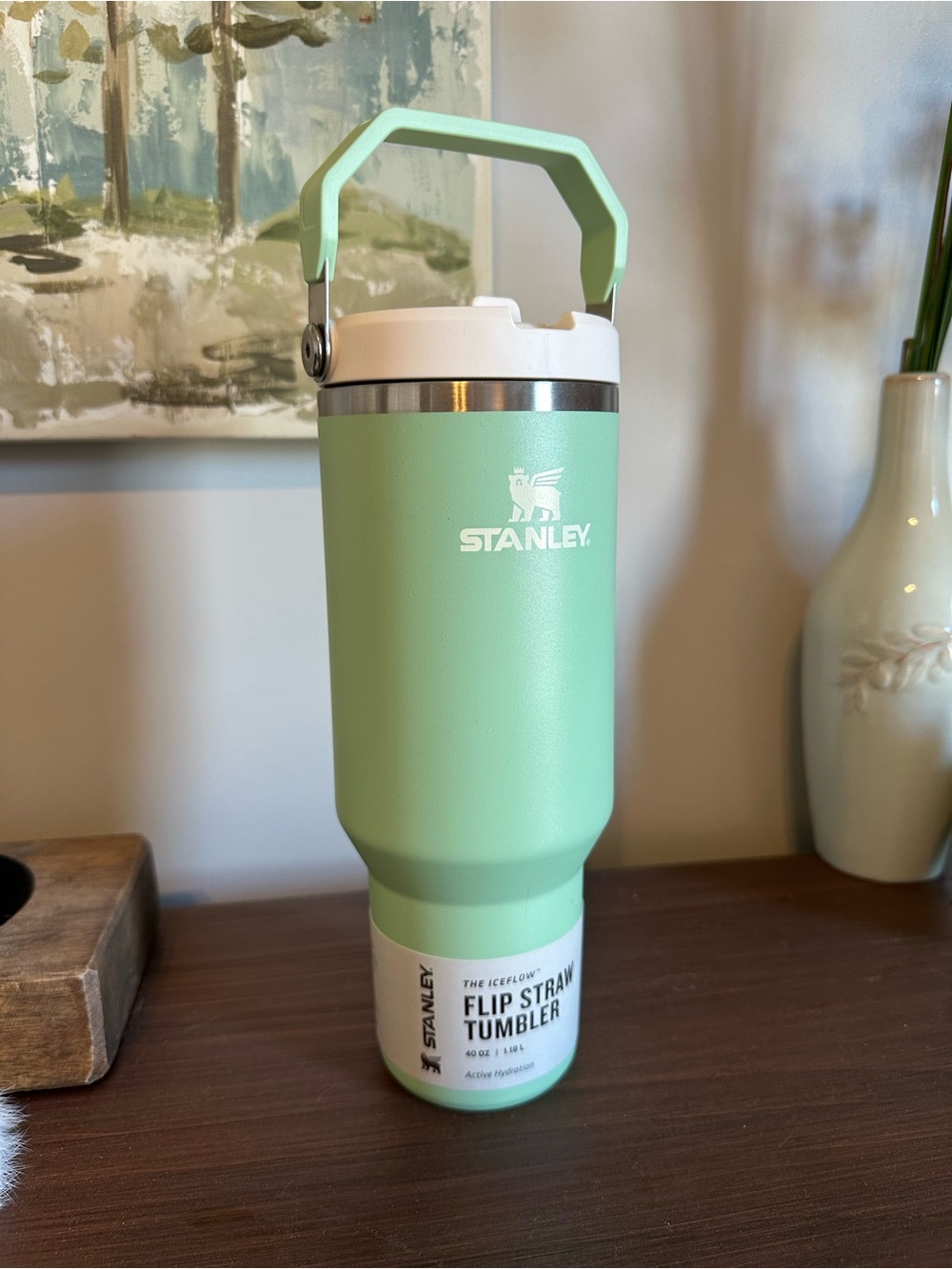 Stanley Ice Flow 40oz Tumbler - Pistachio - Never used